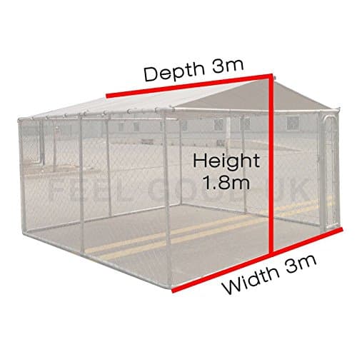 3m x 3m Walk In Dog Kennel Pen Run Outdoor Exercise Cage
