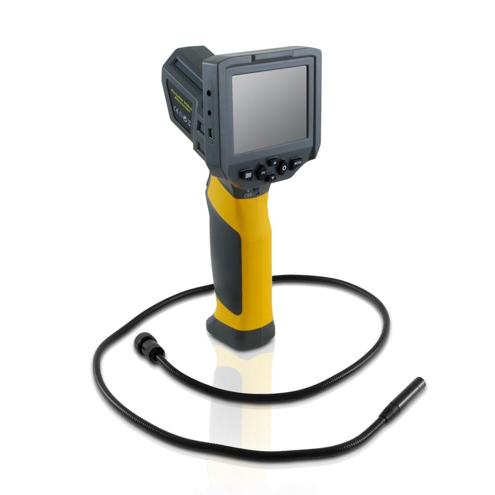 Pyle PVBOR15 - Digital Hi-Res Snake Inspection Camera and LCD Video Monitor - Flexible Reach with High Powered Light Ideal for Plumbing and Drains