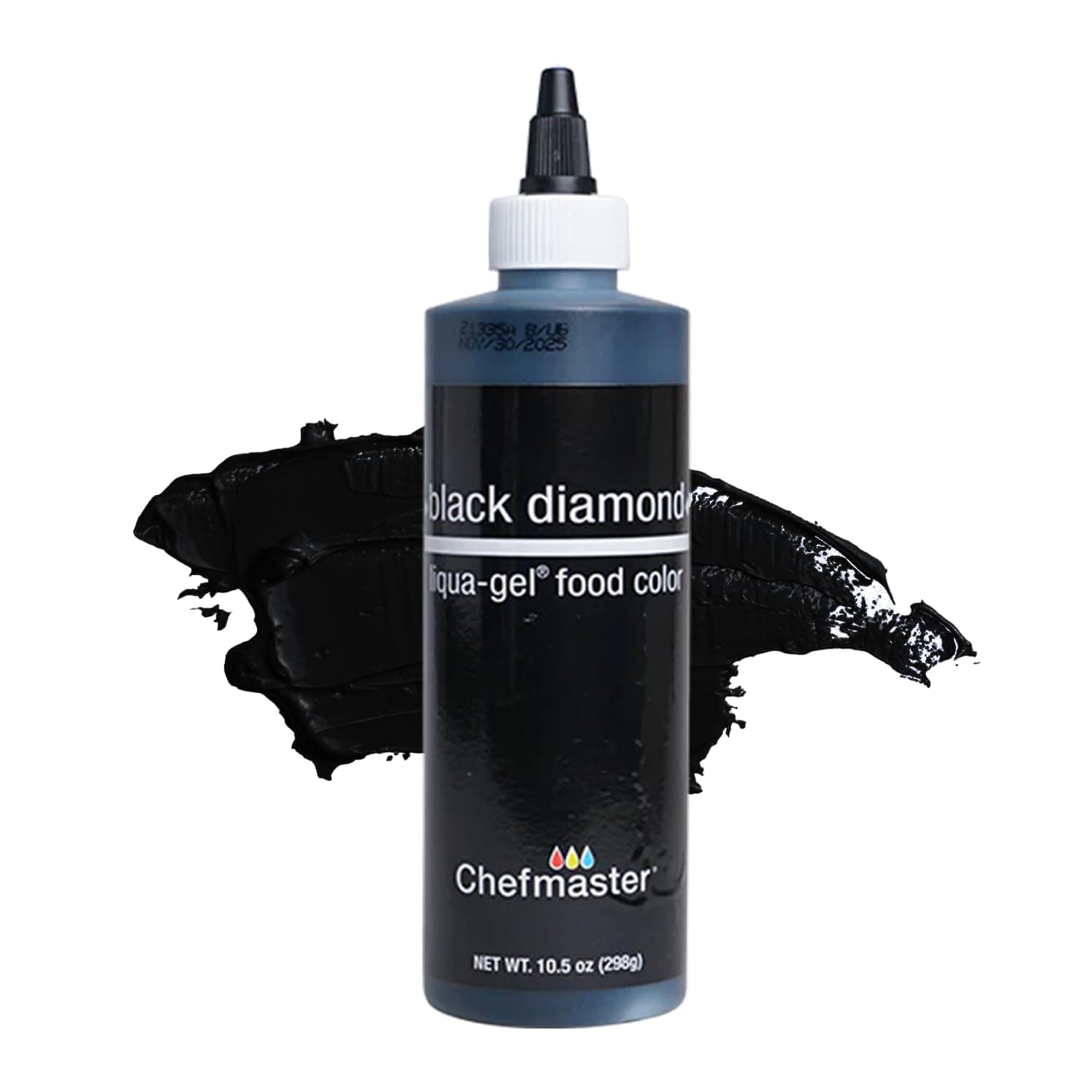 Black Diamond Liqua-Gel® Food Coloring | Vibrant Color | Professional-Grade Dye for Icing, Frosting, Fondant | Baking & Decorating | Fade-Resistant | Easy-to-Use | Made in USA | 10.5 oz