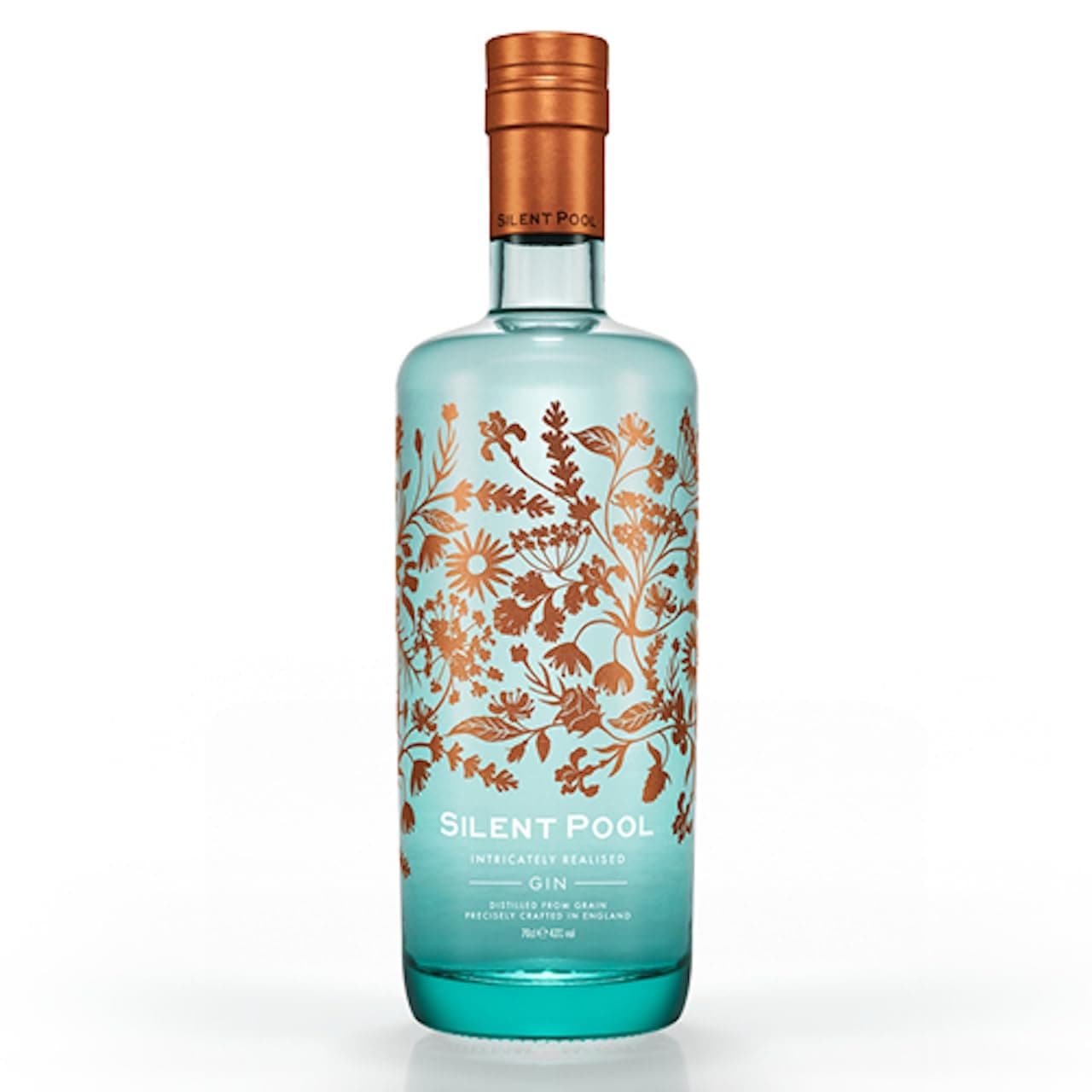 SILENT POOL - Ultra Premium London Dry Gin - Award-Winning, Crafted In England - Layered, Fragrant, Balanced - 24 Botanicals, Rich Texture - To Enjoy Over Ice - Ultimate Gin Gift - 43% ABV - 70 cl