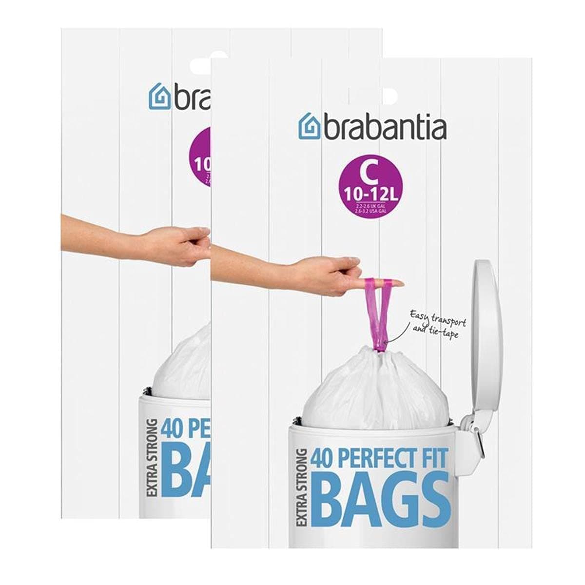 BrabantiaRubbish Bags 12 litres (C), 40 Bags, 2 Pack