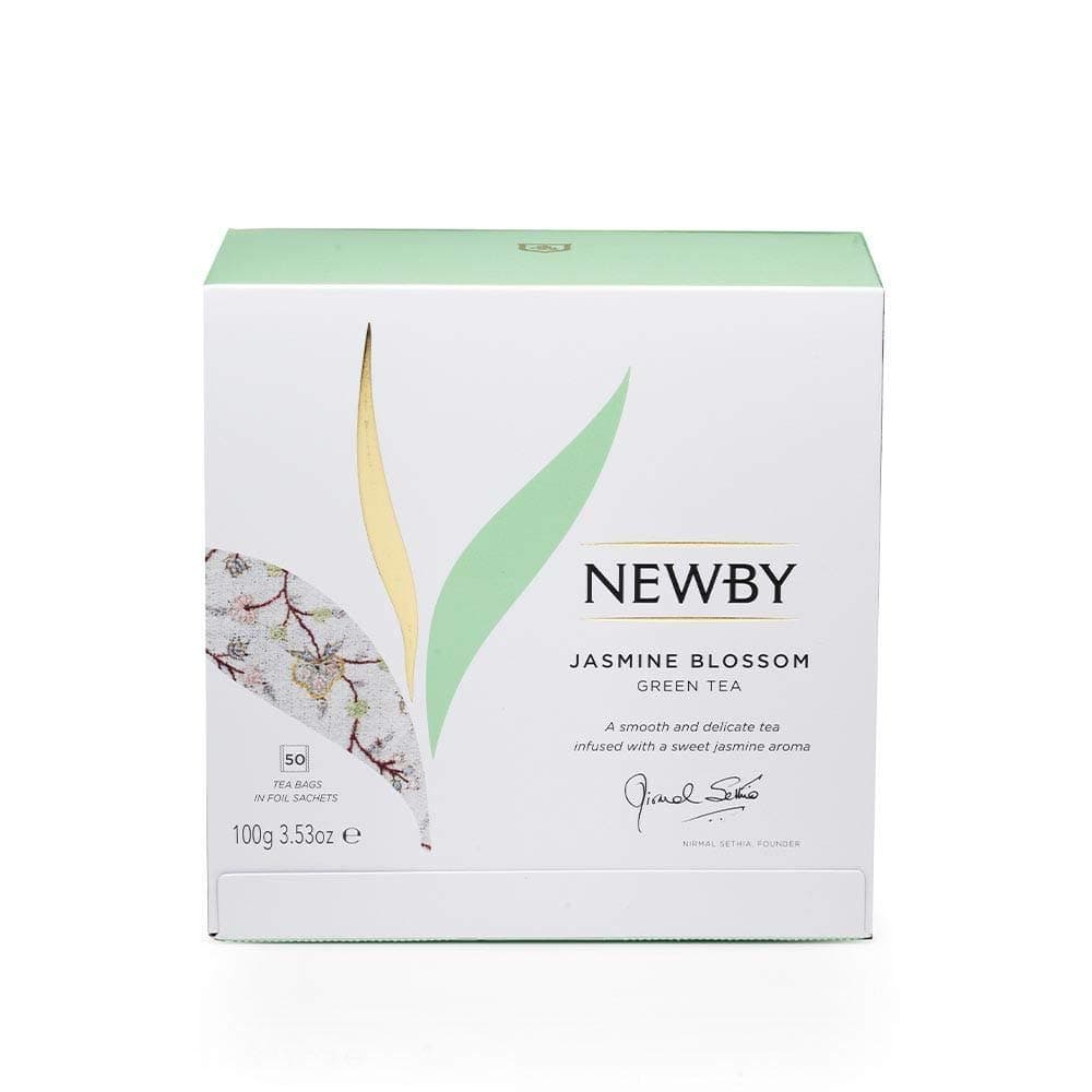 Jasmine Blossom Tea – 50 Individually Wrapped Tea Bags – Floral & Refreshing Green Tea by Newby Teas