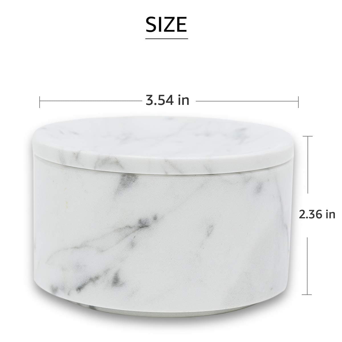 Marble Jewelry Box Organizer One-Tier Resin Storage Container with Removable Lid for Ring Necklace Bracelet Earrings, Rings and Accessories (Single-Layer)