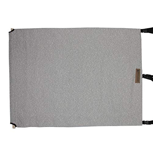 The Stair Barrier Baby and Pet Gate – Wall-to-Banister- Retractable Fabric Safety Gate Wide and Regular Sizes - Made in the USA – Grey Geo