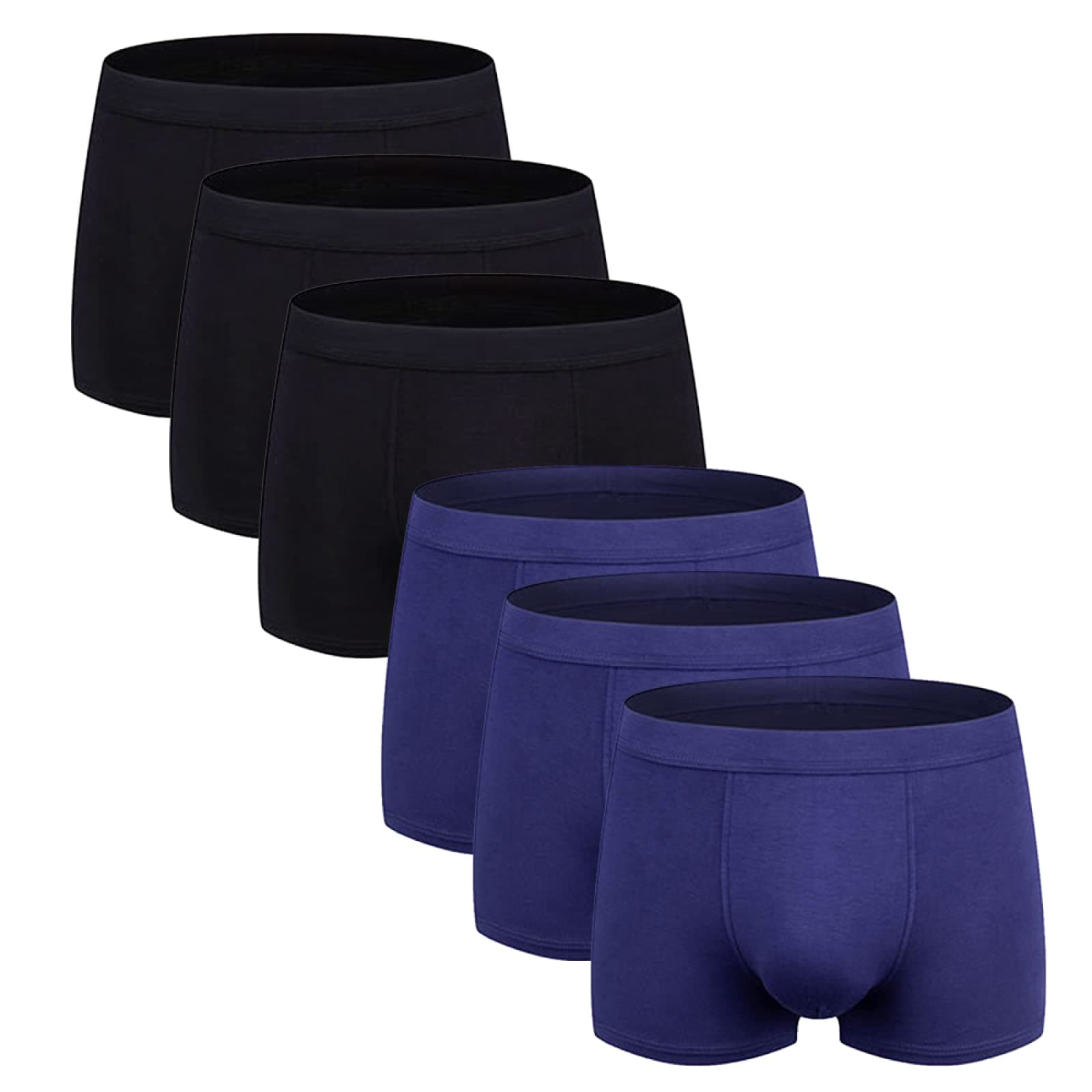 Men'S Underwear 6 Pieces Men's Underwear Modal Loose Large Size Seamless Breathable Mid-waist Boxer Boxer