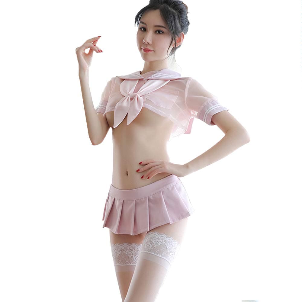 Kadila Japanese Schoolgirl Lingerie Set Uniform Cosplay Costumes Lolita Anime Sailor Outfits Shirt with Pleated Skirt