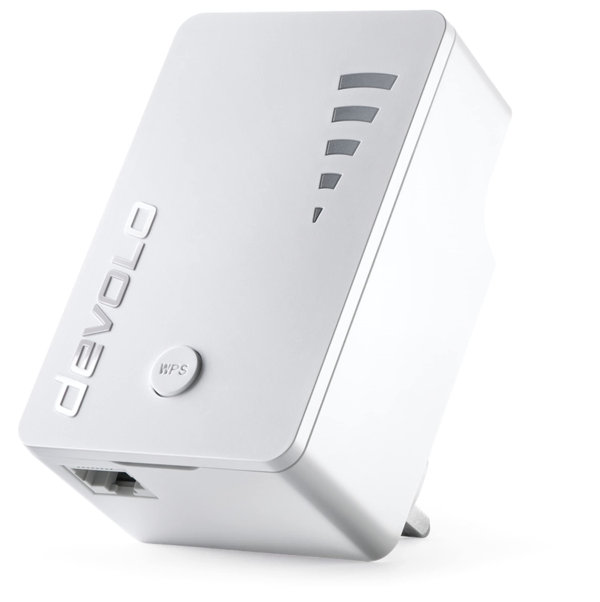 Devolo 9791 Wi-Fi ac Repeater (Wi-Fi Booster, Faster Internet using Dual Wi-Fi, compatible with all Routers, (1,200 mbps, 1x LAN Ports), White