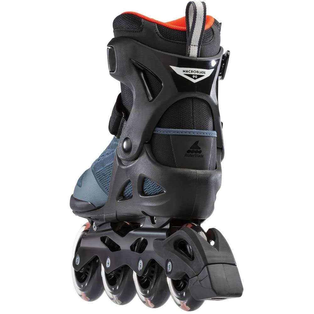 Rollerblade Macroblade 90 Men's Adult Fitness Inline Skate, Orion Blue/Spicy Orange, Performance Inline Skates