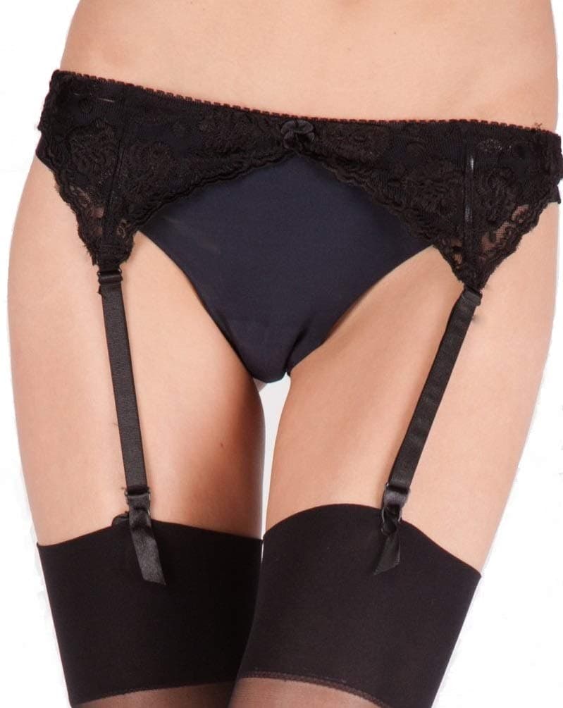 DamHot Lingerie Sexy Fishnet Stockings and Suspender Belt Set