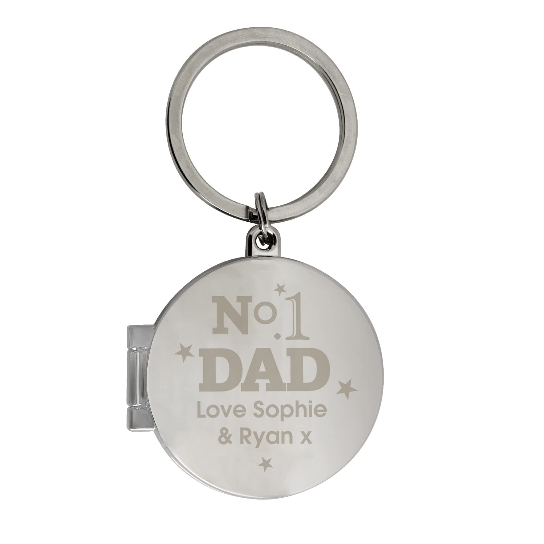 Personalised No1 Dad Photo Keyring