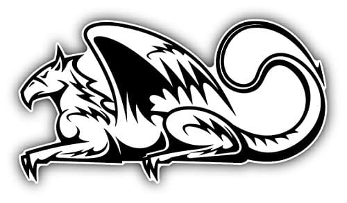 Zirni Griffin Silhouette Heraldic Sticker Decal Design