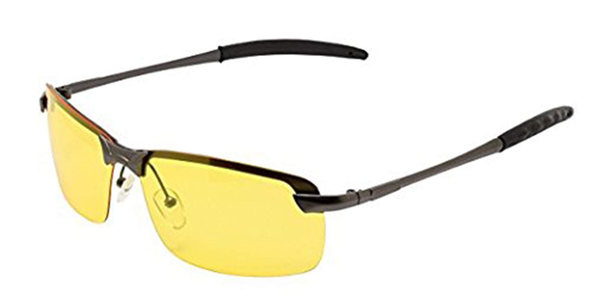 Night Vision View Square Rimless Glasses Metal Frame