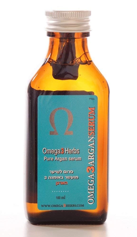 Pure Argan Hair Serum for Dry Curled or Straight Hairs 100% pure Argan Oil Moisturizing Serum Heat Protectan Repair Damaged Hair Made in Israel 100 % Pure and Organic 100 ml 1.7fl.oz Highest Quality