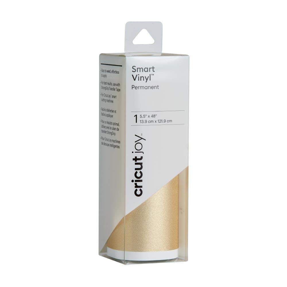 Cricut Joy Permanent Shimmer Vinyl 5.5"X48" Roll-Gold -2007145