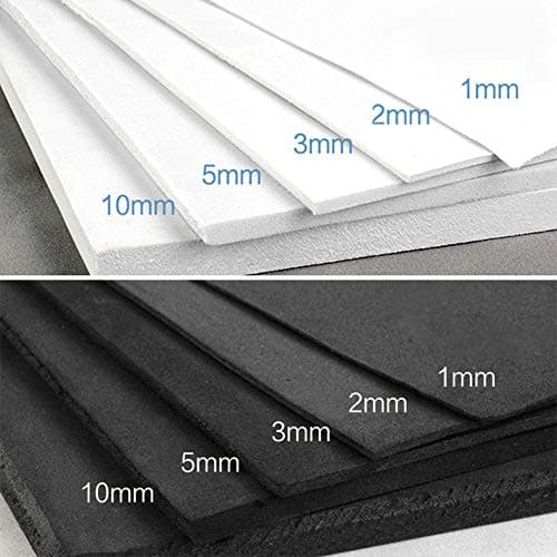 LTKJ EVA Foam Sheets 35x50cm(13.8''x20'') Kids Handmade DIY Craft Cosplay Model (Black, Thick-3mm)