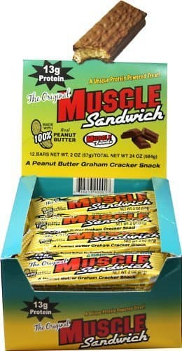 Muscle Foods Muscle Sandwich 12/57g Peanut Butter Graham by Muscle Foods