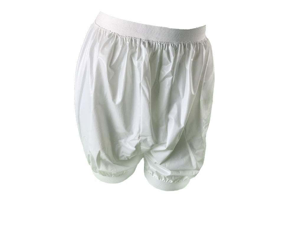 Adult Incontinence Pull-on Plastic Comfort Pants (Medium, White)