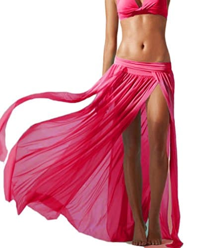 Mansy Women's Sexy Gauze Beach Maxi Skirt Beach Cover ups