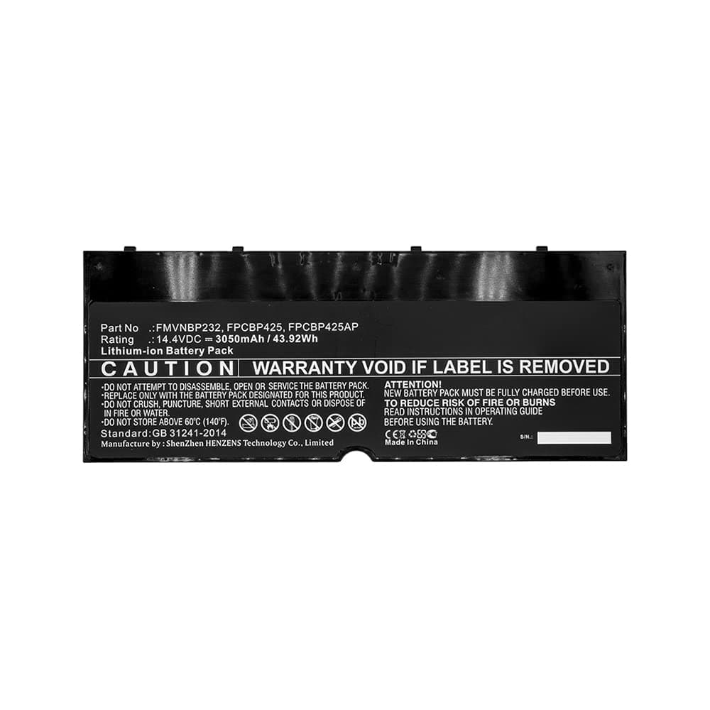 Synergy Digital Laptop Battery, Compatible with Fujitsu CP651077-02, FMVNBP232, FPCBP425, FPCBP425AP Laptop Battery (14.4V, Li-ion, 3050mAh)