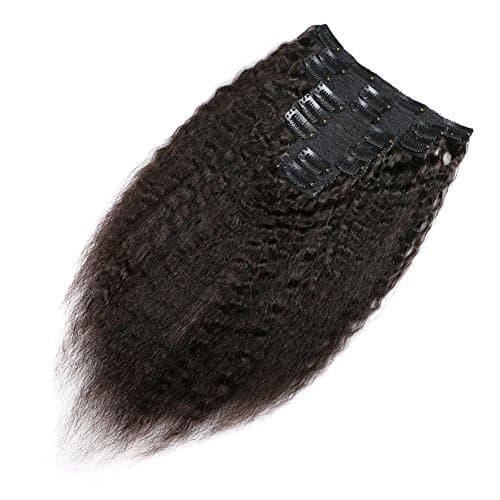 Hair Kinky Straight Clip In Human Hair Extensions Clip Ins Human Hair 9A Italian Coarse Yaki Brazilian Virgin Hair Clip In Extension 7pcs/lot,120gram/set 14inch