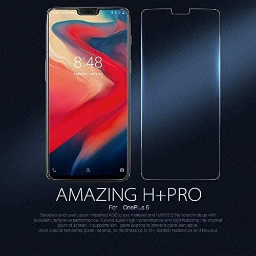 OnePlus 6 Glass Film,OnePlus 6 Screen Protector,OPDENK Nillkin 9H 0.2mm 2.5D Amazing H+Pro Anti-Burst Anti-Scratch Film Anti-Explosion Tempered Glass Screen Protector for OnePlus 6