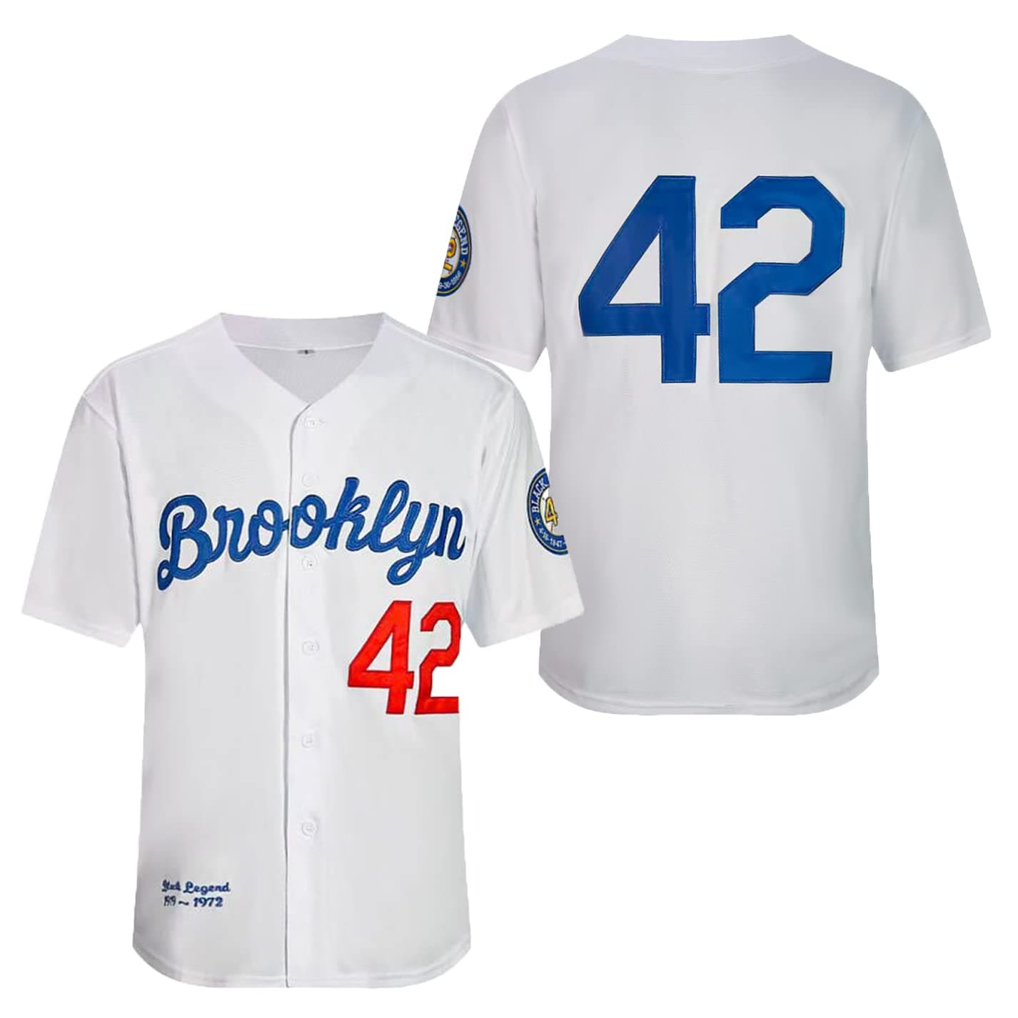 Men's Black Legend Baseball Jersey Number 42 Vintage Embroidered Retro Lightsout Jerseys Shirts