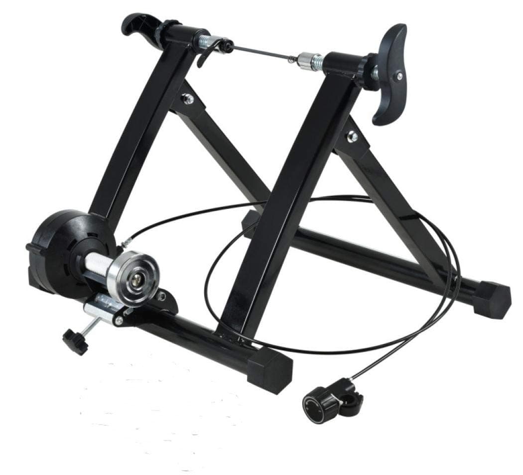 Bicycle Indoor Trainer Stand, Bike Magnetic Foldable Turbo Trainer, Force Damping Riding Trainer for 20-28 Inch Bikes Or Wheel