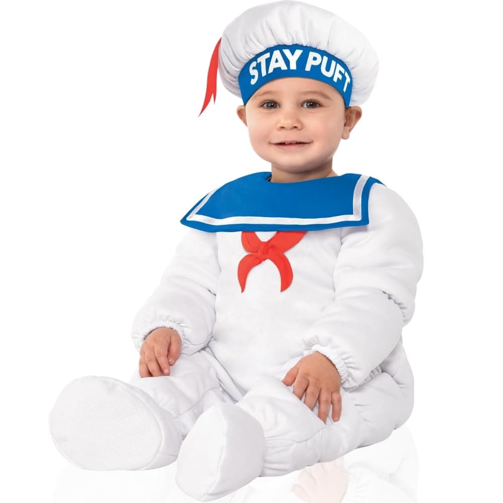 Stay Puft Marshmallow Man Baby Costume Set (6-12 Months) 1 Set - Adorable Infant Outfit for Halloween & Cosplay Fun