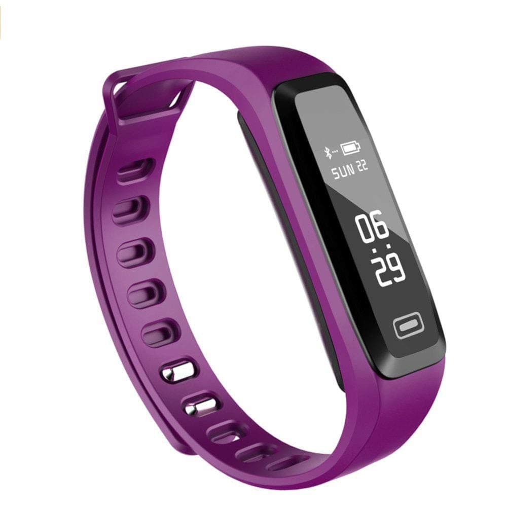 WitMoving Fitness Tracker, New Sport Water Resistant Smart Bracelet Wristband Watch with Heart Rate Monitor Pedometer Touchscreen for iPhone Samsung IOS Android Smartphones (Purple)
