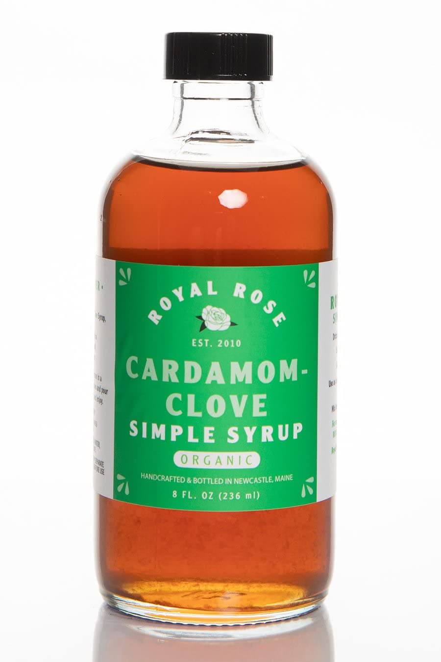ROYAL ROSE Organic Cardamom Clove Simple Syrup, 8 OZ