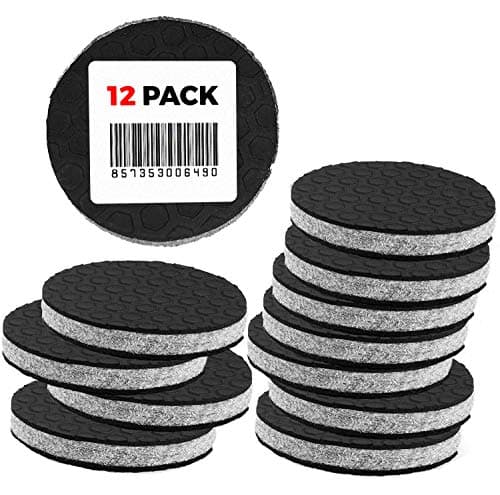 SlipToGrip Large 3" Grippers - 4 Pack - Furniture Non-Slip Round Floor Pads with 3/8" Heavy Duty Felt Core. Patent Pending. (4 Pack)