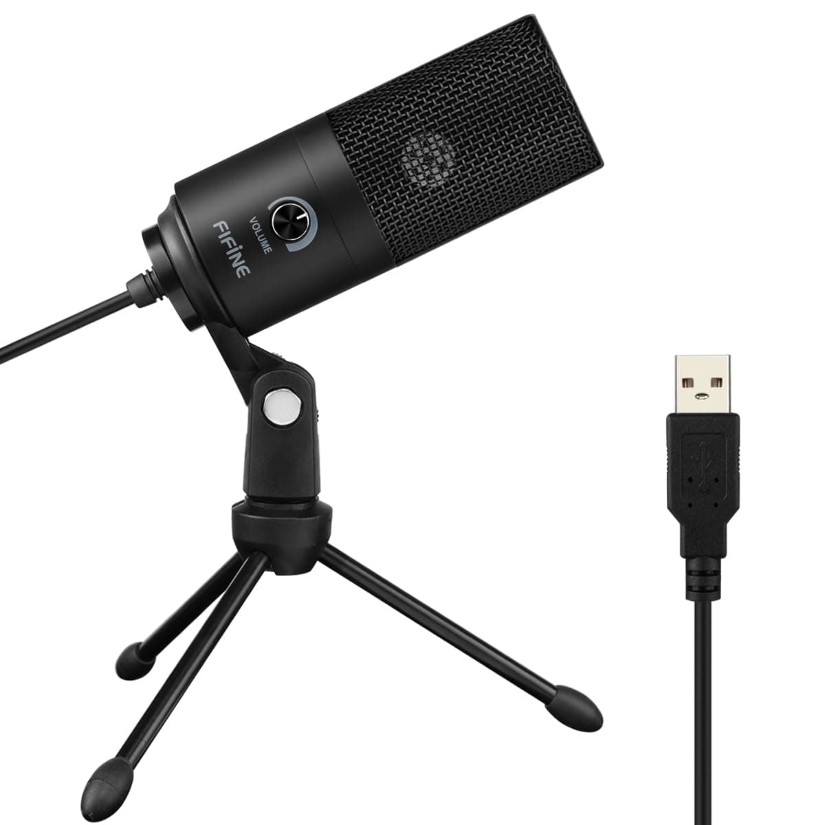 USB Microphone, Metal Condenser Recording Microphone for MAC OS, Windows, Cardioid Laptop Mic for Recording Vocals, Voice Overs, Streaming, Meeting and YouTube Videos-K669B