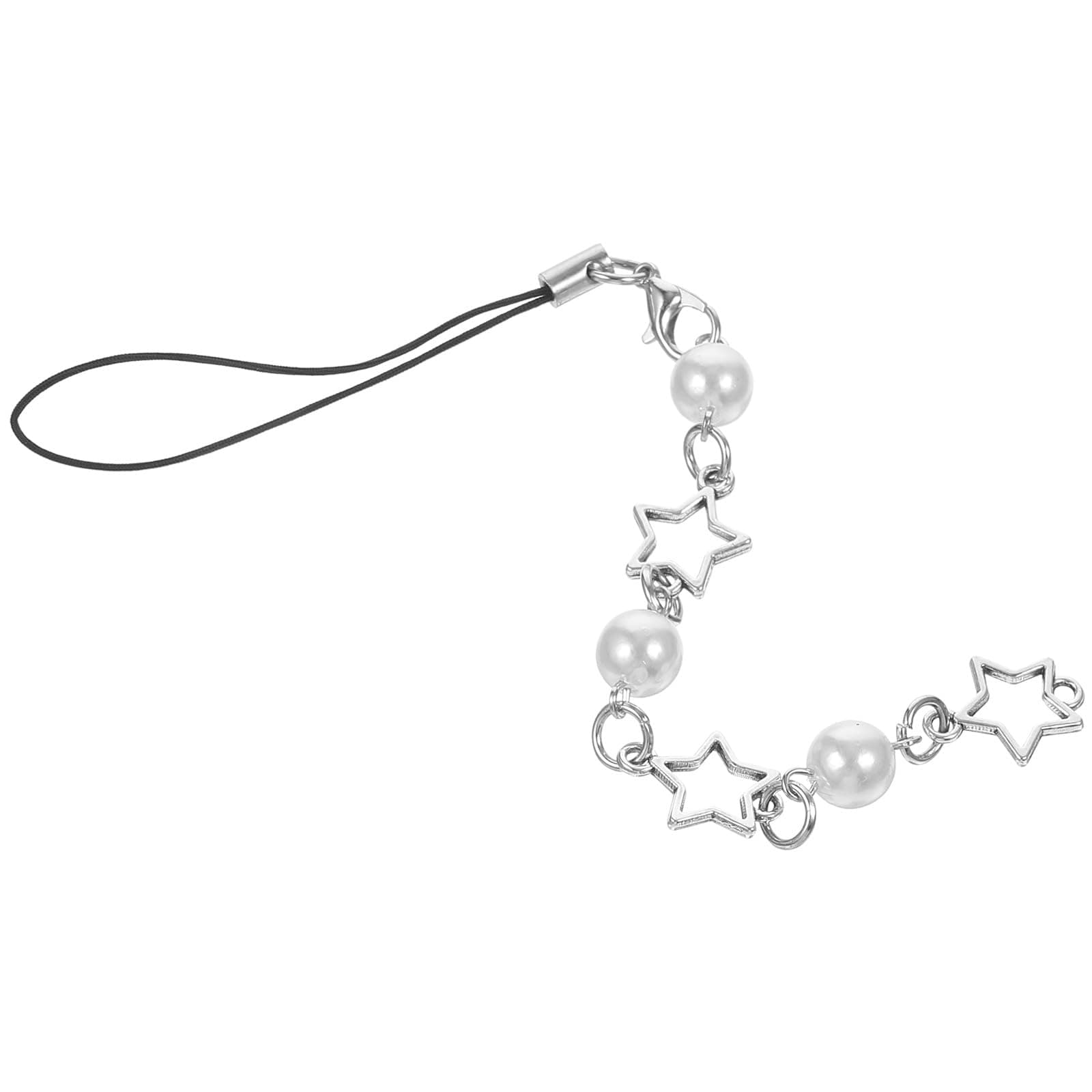 Phone Charms Strap - Beaded Phone Lanyard Wrist Strap Star Shape Beaded Phone Charms Phone Charm String Decoration Accessories for Keychain Phone Chain Strap