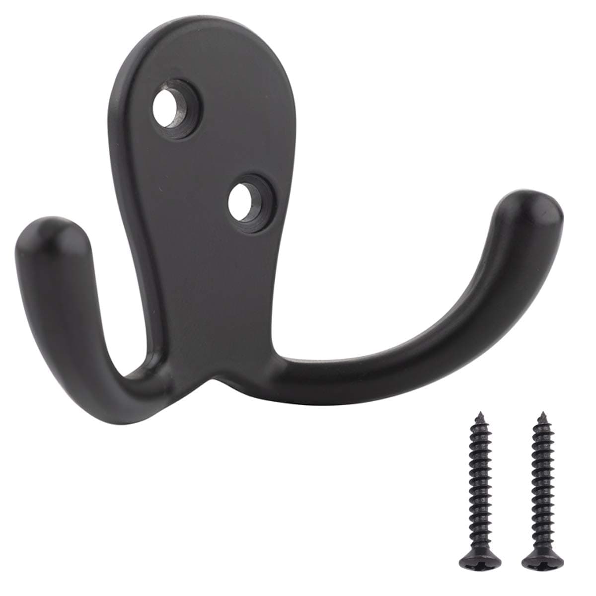 – Amazon Basics AB4900-FB-5 Pack Curved Robe Hook, Matt Black