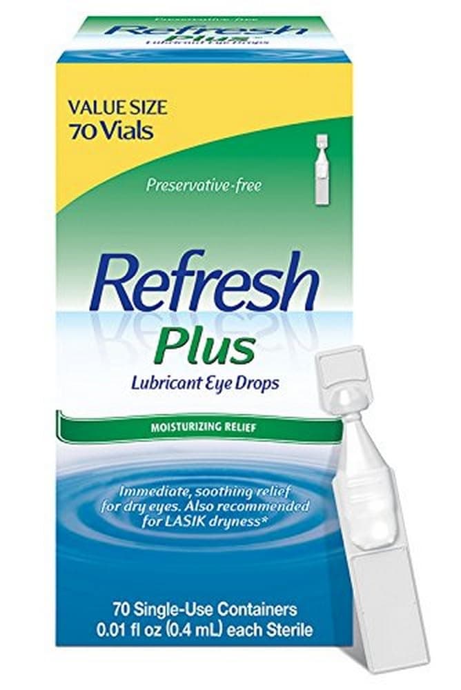 Plus Lubricant Eye Drops, Value Size, 70-0.01 Fluid Ounce (0.4 ml) Containers
