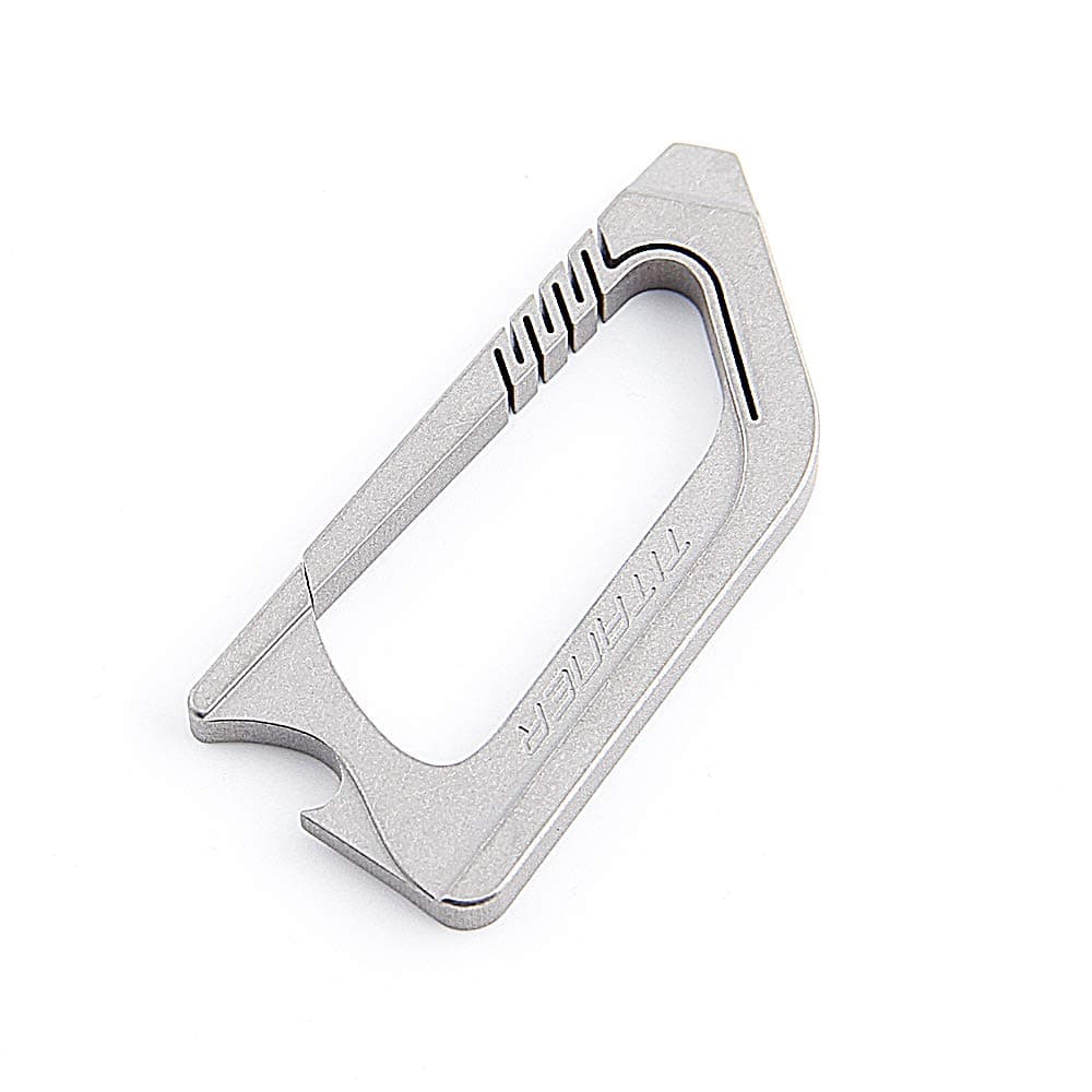 TITANER Multi Keychain Bottle Opener Screwdrivers Function Lightweight EDC Tool for Daily Life Outdoor Camping Hiking (Gray)