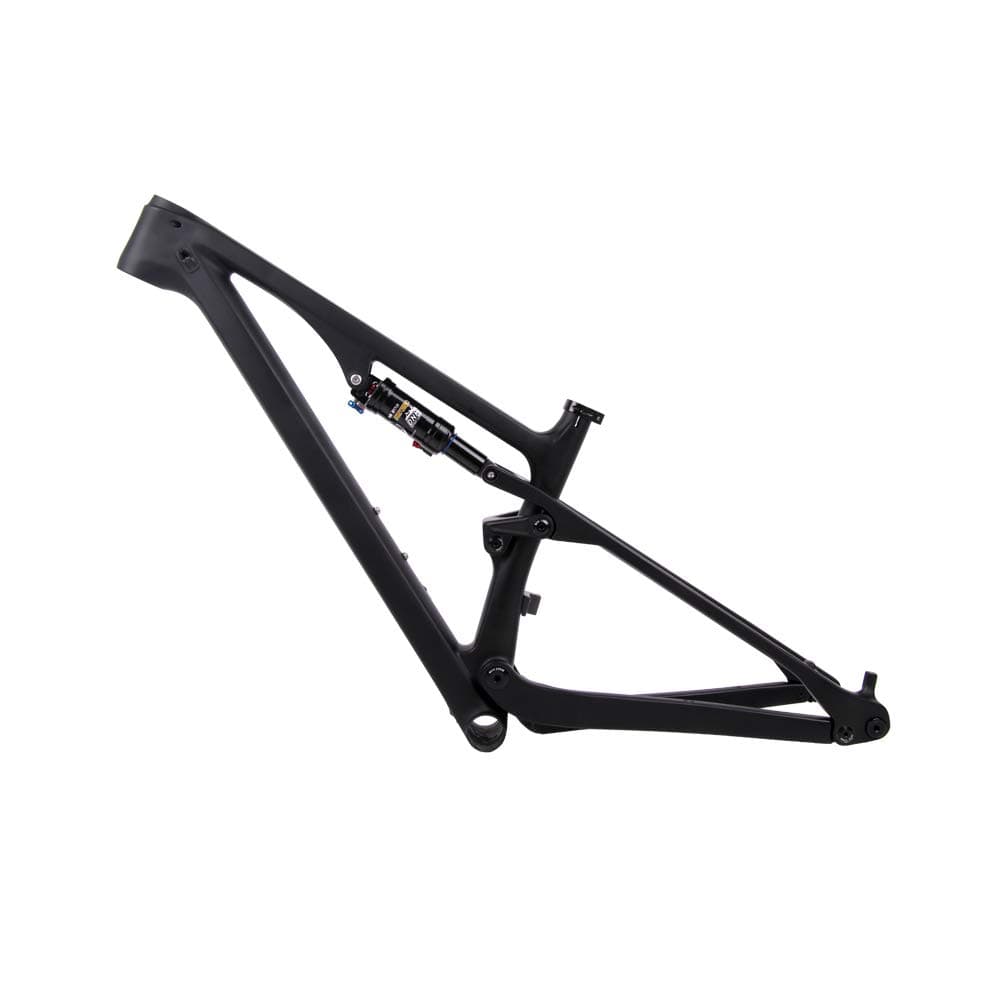GYJ Carbon Fiber Mountain Bike Frame, DH rear suspension soft tail downhill mountain bike cross-country frame frames, Black Unibody