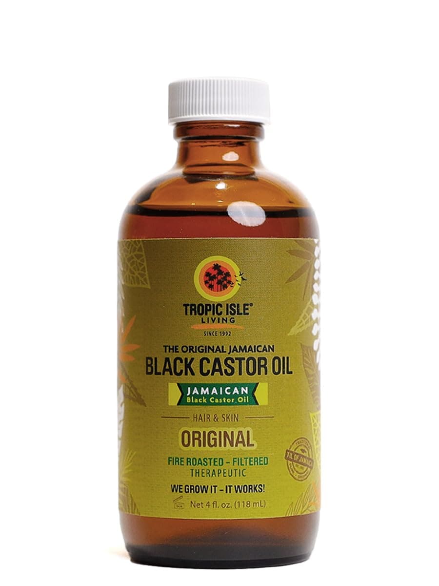 Tropic Isle Living Jamaican Black Castor Oil 4oz Glass Bottle