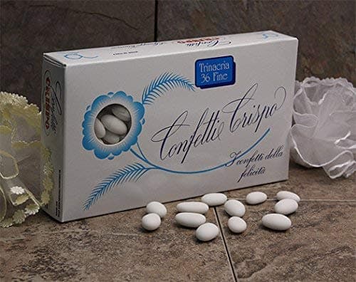 Confetti Crispo White Trinacria Fine - Jordan Almonds White 1000g Made in Italy