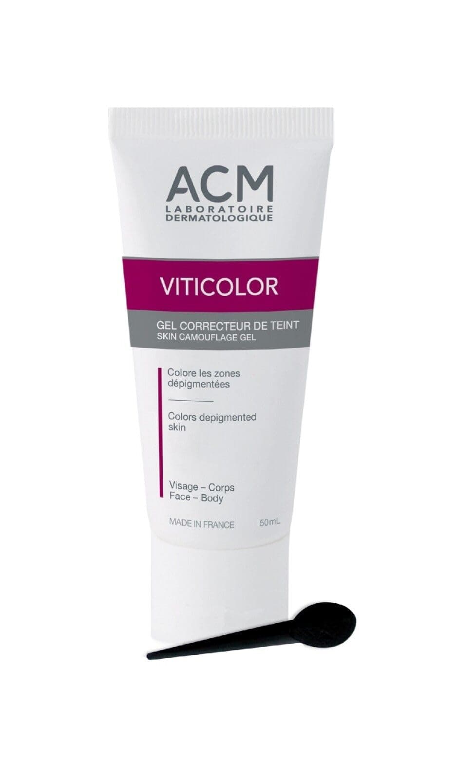 VITICOLOR SKIN CAMOUFLAGE GEL. Long lasting natural colouration for Vitiligo Skin. 50ml