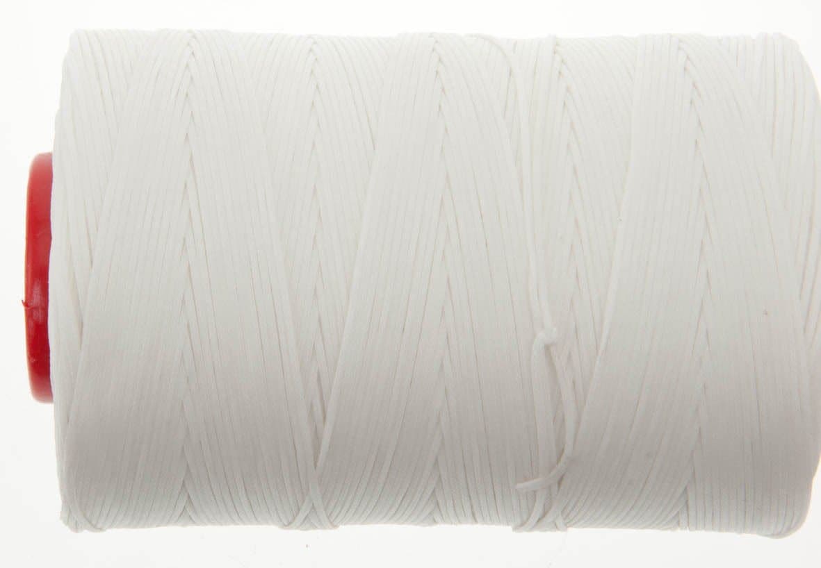0.6mm White Ritza 25 Tiger Wax Thread For Hand Sewing. 25 - 125m length (125m)