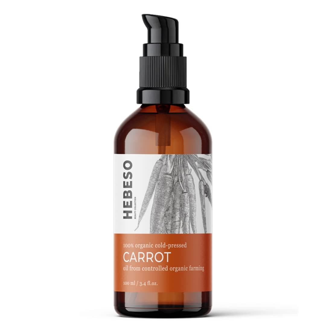 Carrot oil 100% organic cold-pressed 100ml | Visible, beautiful tan | Easy to apply | Protects against harmful UV rays | Restores elasticity, softness and smoothness