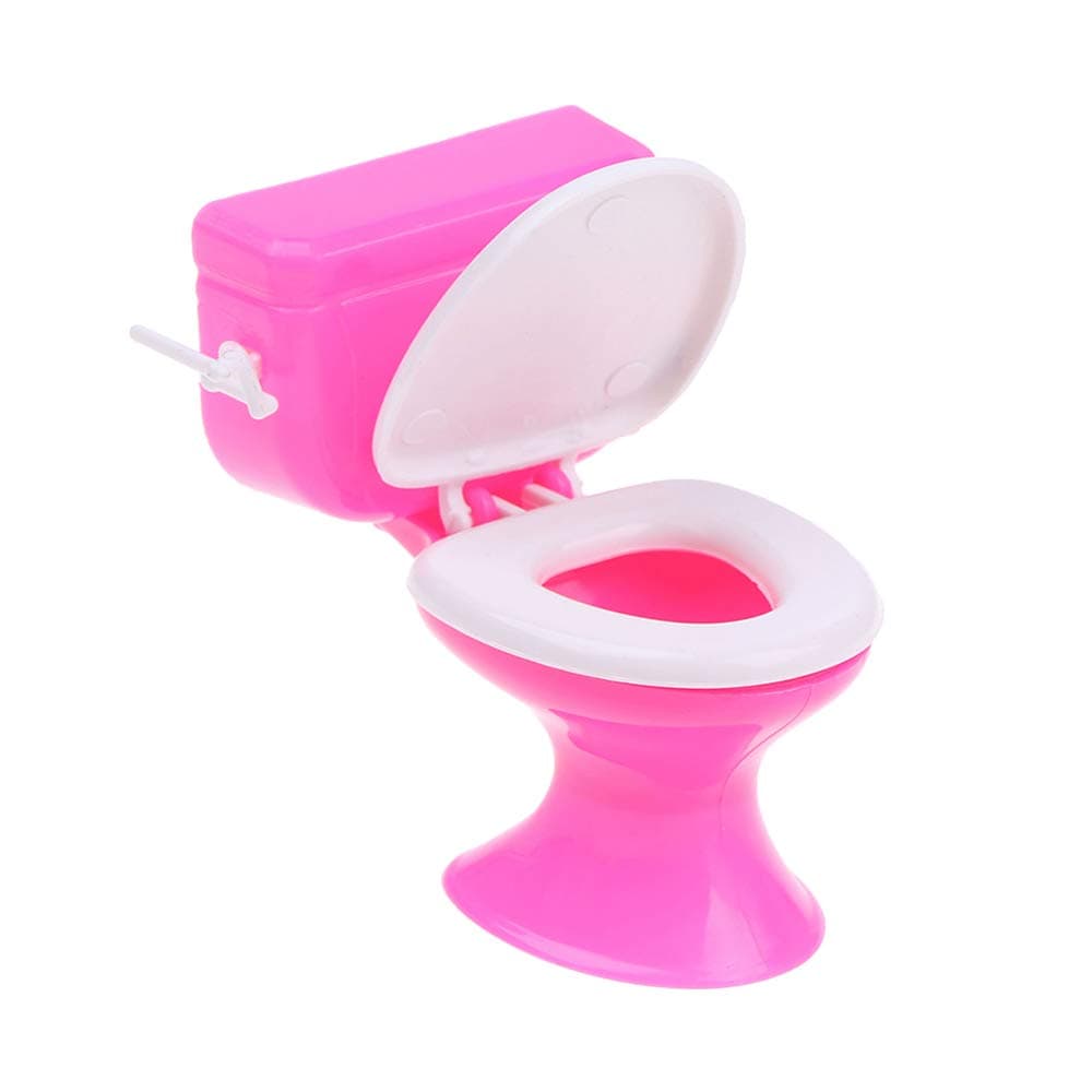 1Pcs Toilet Cake Toppers | Funny Mini Pink Toilet Toy Set for Bachelorette Celebrating Party and Birthday Party Cake Decorations