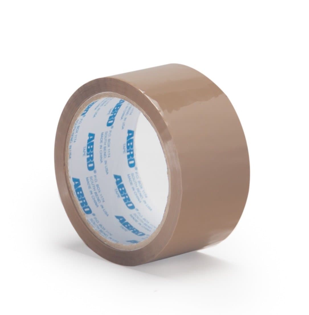 Abro Carton Sealing BOPP Tape Tan - Heavy Duty Adhesive, industrial strength, Packing Tape, Warehouse Tape, Moving Tape - 2 inches x 55 Yds 1.8 Mil Thickness - Exceeds Quality Standards
