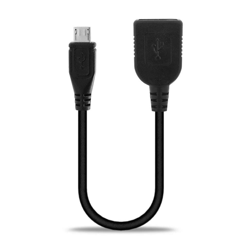 subtel OTG Cable Adapter Micro USB Compatible for bq Edison 3/3 Mini, Aquaris M10 / E10 OTG 2.0 On The Go USB Host Cable 15cm - Black