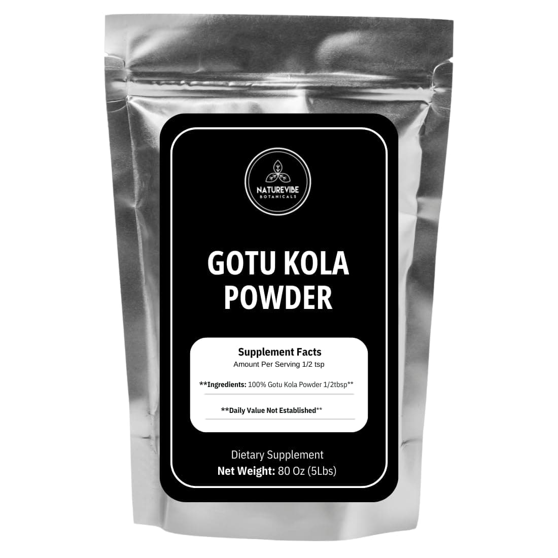 Naturevibe Botanicals Gotu Kola Powder 5lb | Ayurvedic Herbal Supplements | Boosts Immunity & Supports Digestion | Non-GMO & Gluten-Free | Centella Asiatica (80 Ounces)
