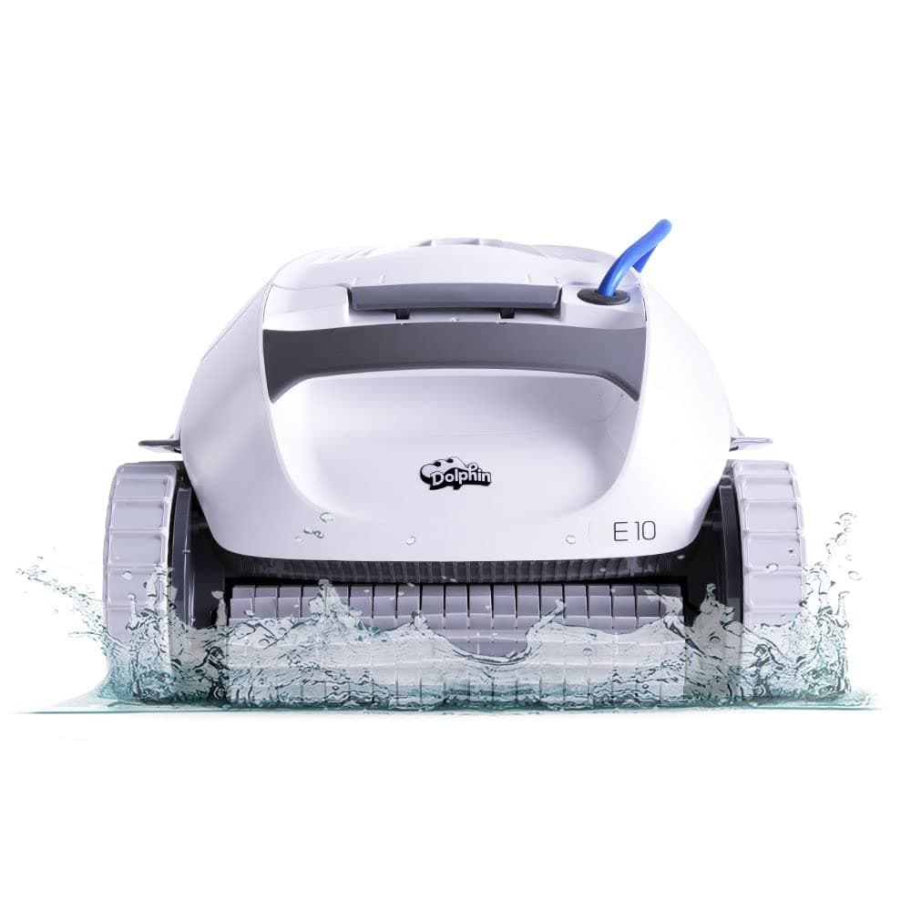 Dolphin (2026 Model) E10 Automatic Robotic Pool Vacuum Cleaner, Active Scrubber Brush, Top Load Filters Access, Ideal for Above-Ground Pools up to 30 FT in Length