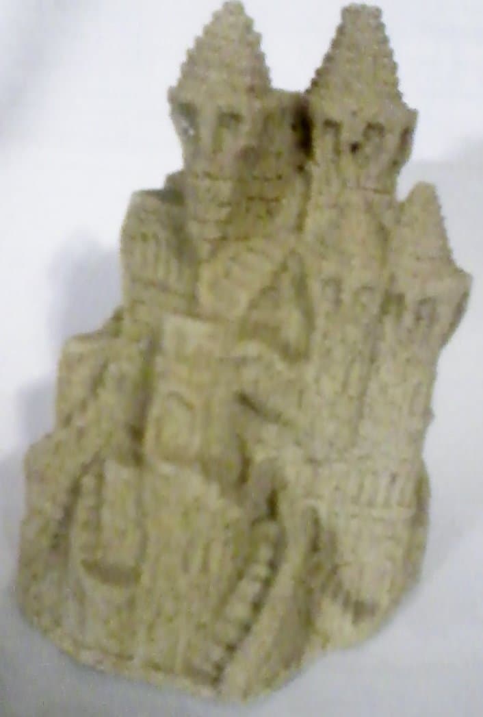 SANDDECO Collectible Sand Castle Figurine Wedding Table Decor 401 4" Tall (Natural)