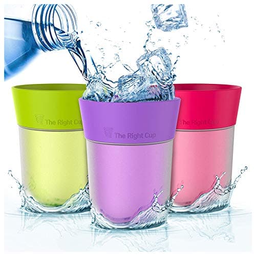 Flavored Water cup | Drink aromatic water and fewer beverages | For kids, women, men, weight loss | Kitchen gift idea | Reusable plastic | tumbler cold water | Sugar free, BPA free By The Right Cup