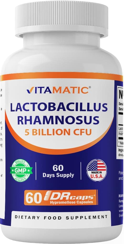 Lactobacillus Rhamnosus, 60 DRcaps® Hypromellose Capsules, Vitamatic